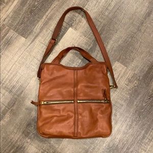 Fossil leather crossbody bag